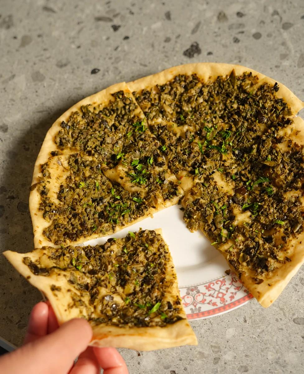 Mezze's tapenade flatbread