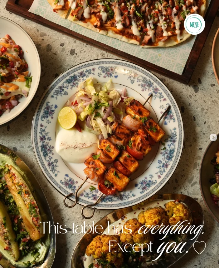 Mezze's grilled chicken plate with sides