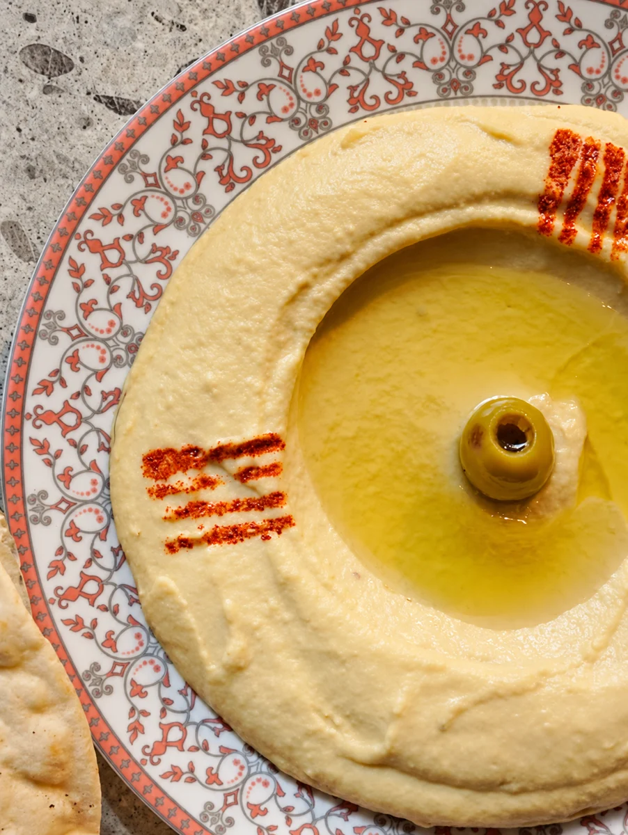 Mezze's classic hummus with olive oil and paprika